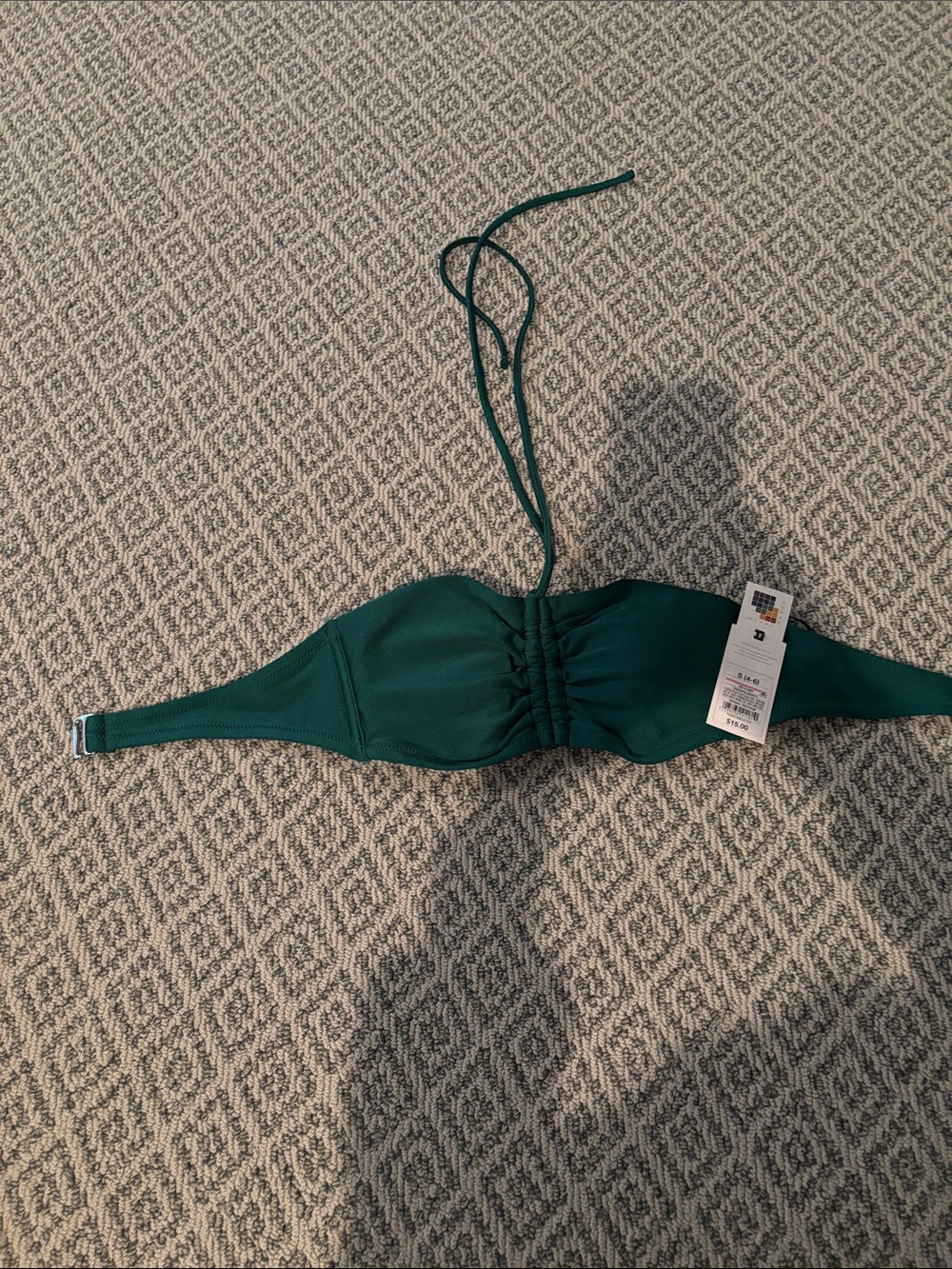 Target Teal Bandeau Bikini Top with Removable Halter NWT S
